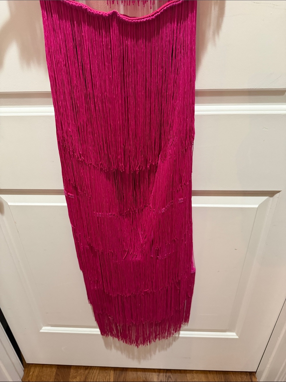 Showpo. Fuchsia Strapless 2 piece Fringe Maxi top and skirt - Picture 5 of 5